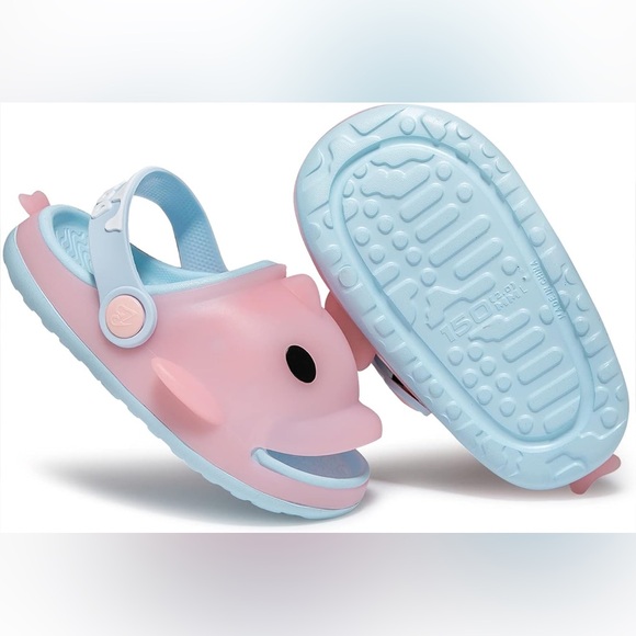 LCKSDP Toddler slides Sandals Non-Slip Dophin Shark Slides (New) - Picture 2 of 5